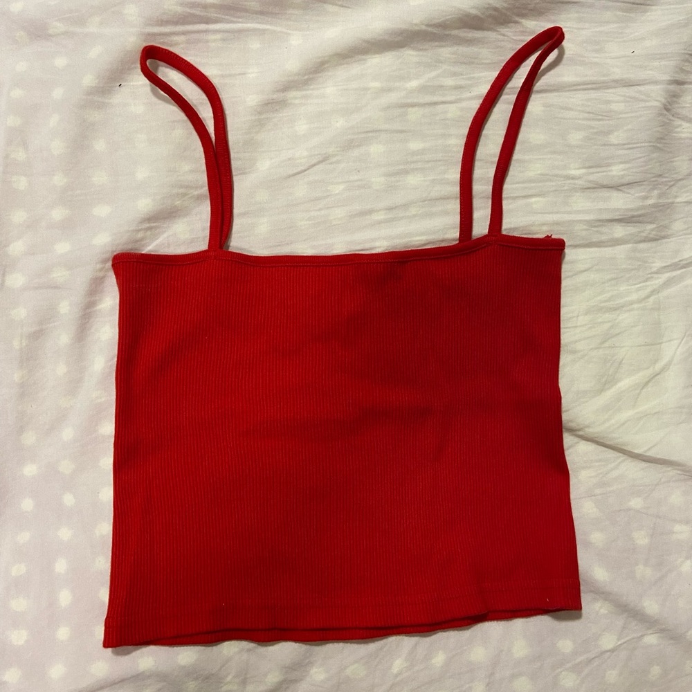 Square neck brandy cropped tank